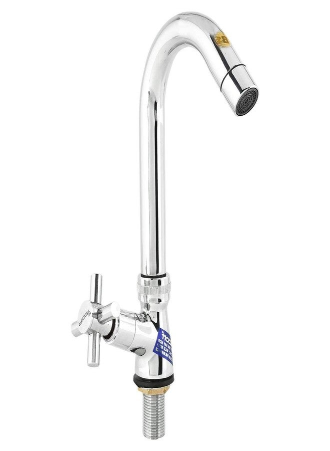 JAGGER صنبور JAGGER JSN90 ذو رقبة البجعة للأحواض، وأحواض المطبخ، والحمامات مع تدفق الرغوة - صنبور حوض غسيل من النحاس المطلي بالكروم يُثبت على الطاولة/السطح (CORSA) - Image 1